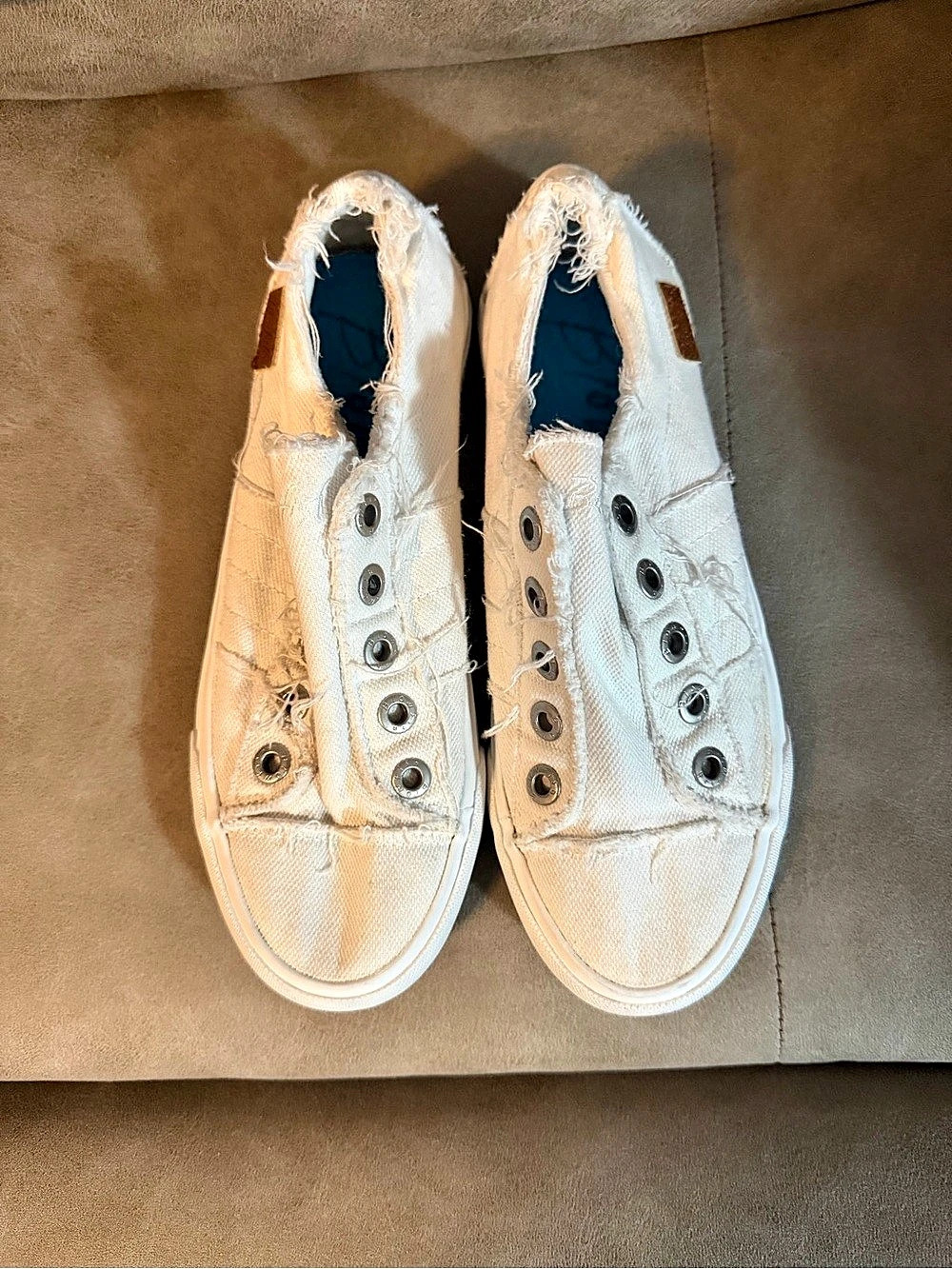 Blowfish Malibu Play Canvas Slip-On Sneaker Sneakers White & Blue US 7